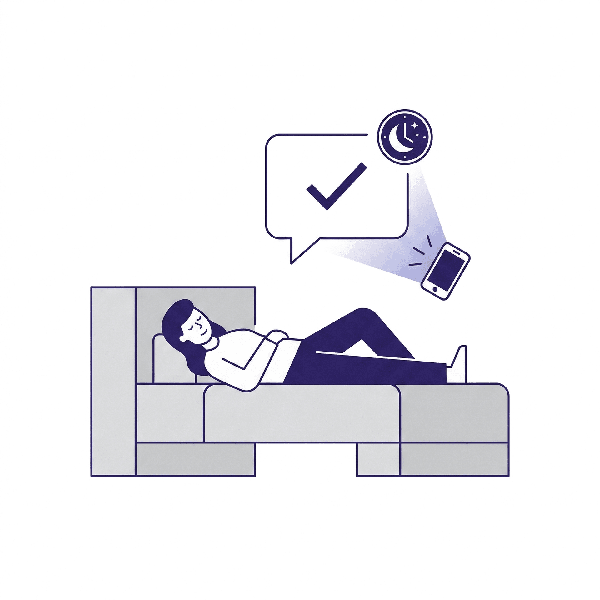 Ilustración minimalista de una agenda activa las 24 horas