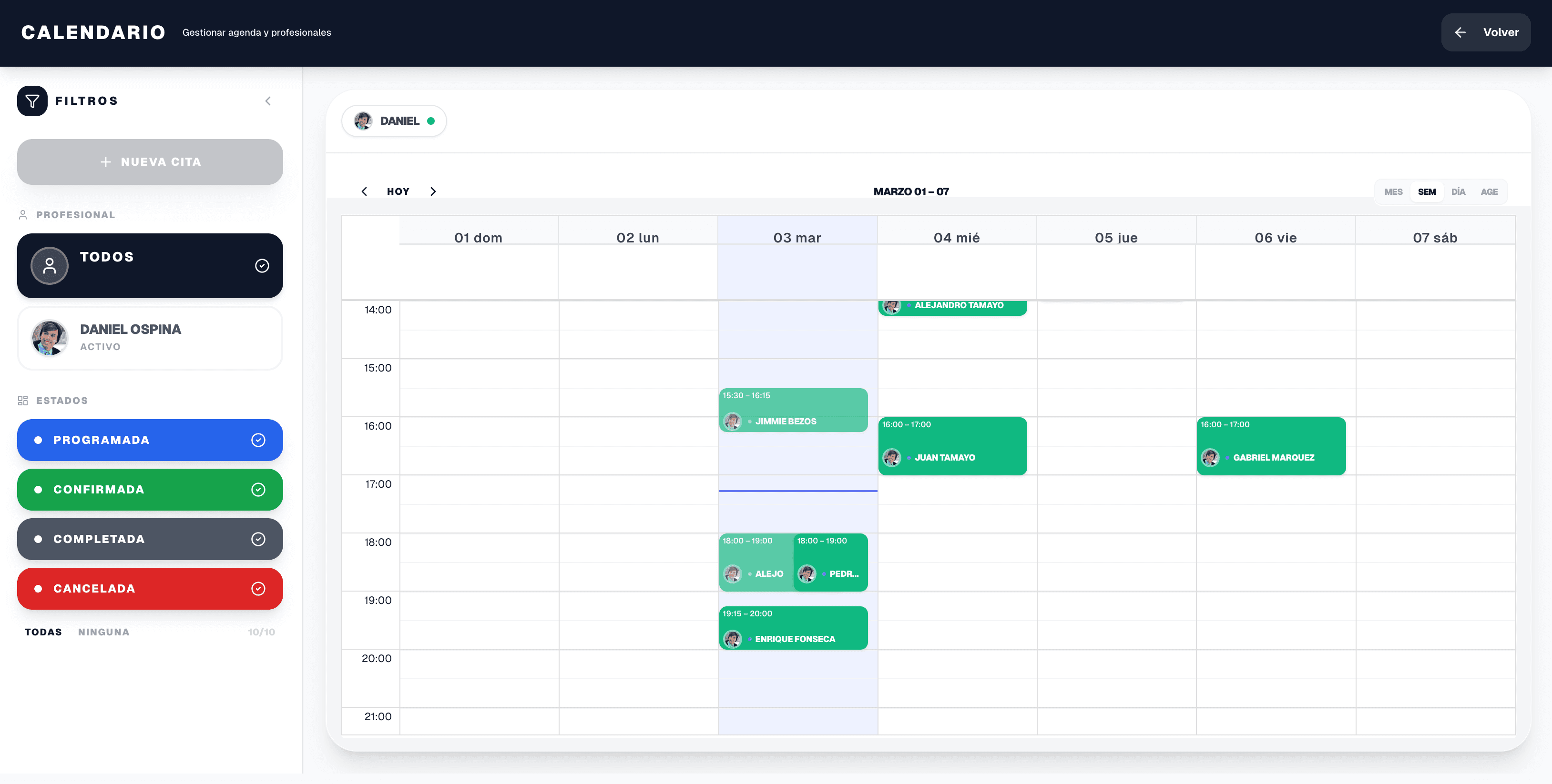 Calendario de My Tymy