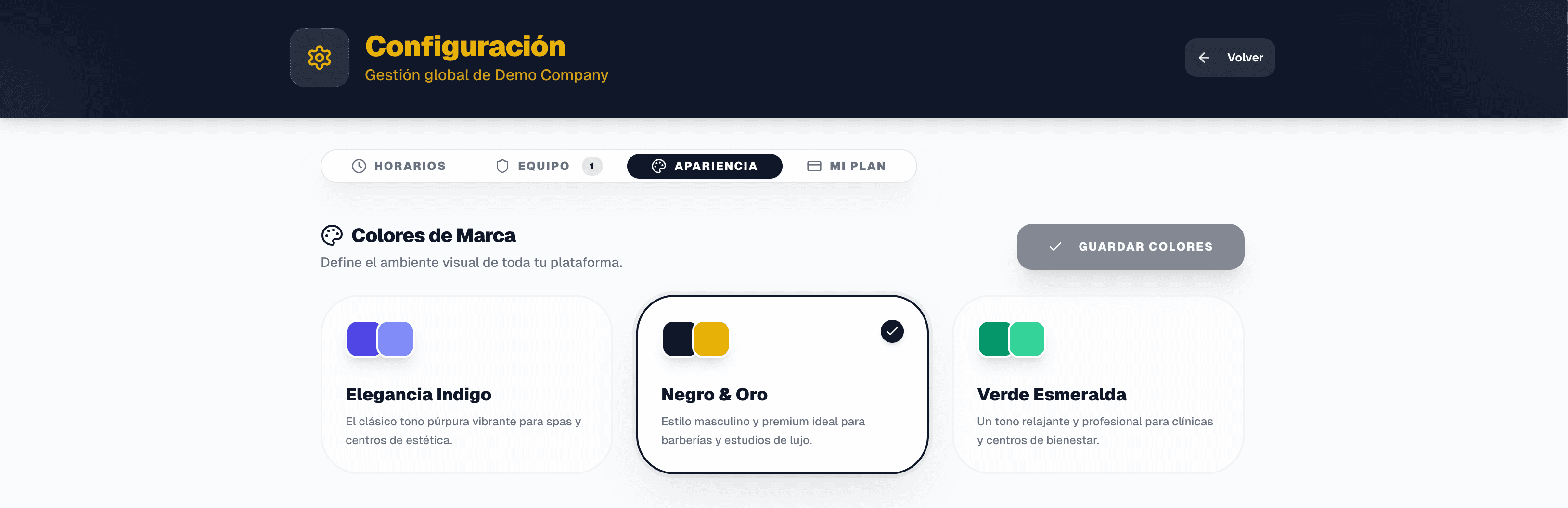 Configuración de Negocio
